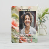 Celebration of Life Tropical Flower Hummingbird Kaart (Staand voorkant)