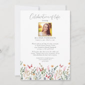 Celebration of Life Wildflower Begrafenis Foto's Kaart (Voorkant)