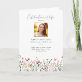 Celebration of Life Wildflower Begrafenis Foto's Programma (Voorkant)