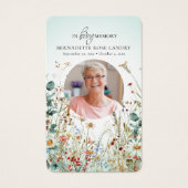 Celebration of Life Wildflowers Hummingbird Visitekaartje (Voorkant)