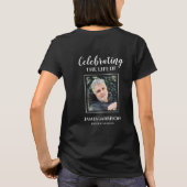 Celebration Of Life With Picture on Back Memorial T-shirt (Achterkant)