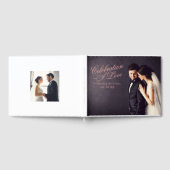 Celebration of Love Roos Gold trouwfoto Gastenboek (Volledig)