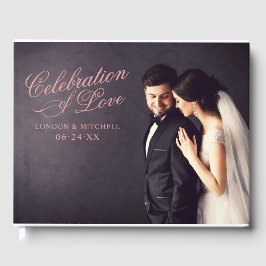 Celebration of Love Roos Gold trouwfoto Gastenboek