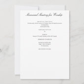 Celebration Program Kaart (Achterkant)