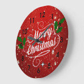 Celebration Red, Merry Christmas Grote Klok (Hoek)