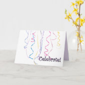 Celebration Ribbons Wenskaart Kaart (Gele Bloem)