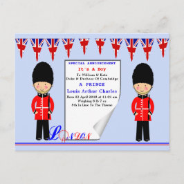 Celebration Royal Baby Prince Louis van Cambridge Uitnodiging Briefkaart
