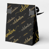 Celebration Script gouden patroon Bedankdoosjes (Achterkant)