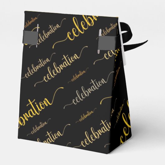 Celebration Script gouden patroon Bedankdoosjes (Achterkant)