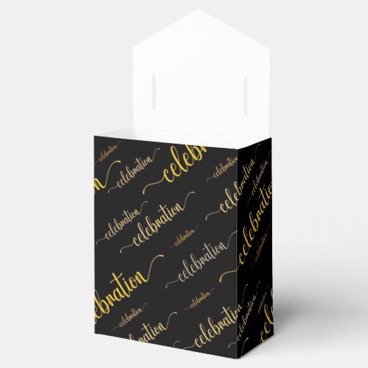 Celebration Script gouden patroon Bedankdoosjes (Geopend)