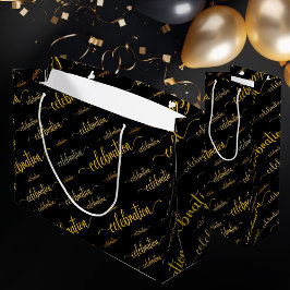 Celebration script patroon groot cadeauzakje