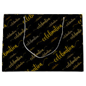Celebration script patroon groot cadeauzakje (Voorkant)