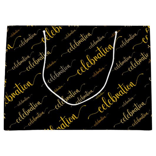Celebration script patroon groot cadeauzakje (Voorkant)