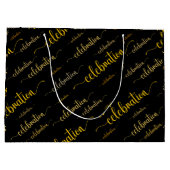 Celebration script patroon groot cadeauzakje (Achterkant)