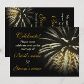 Celebration Wedding Gold Kaart (Voorkant / Achterkant)