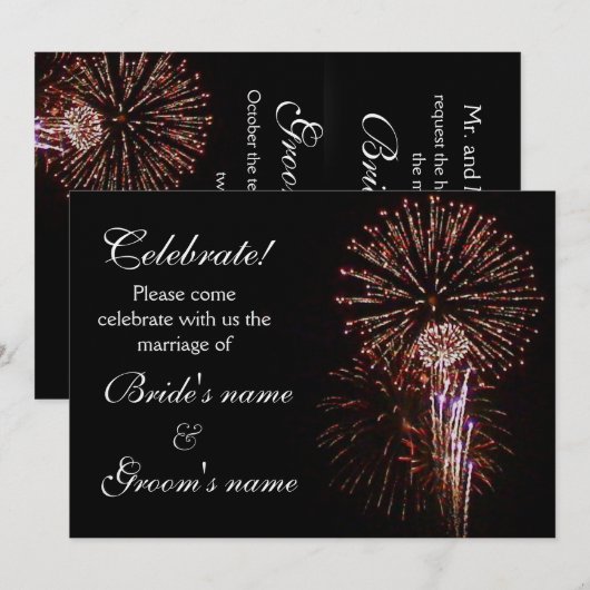 Celebration Wedding Kaart (Voorkant / Achterkant)