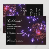 Celebration Wedding paars Kaart (Voorkant / Achterkant)