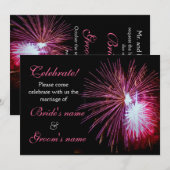 Celebration Wedding Pink 2 Kaart (Voorkant / Achterkant)