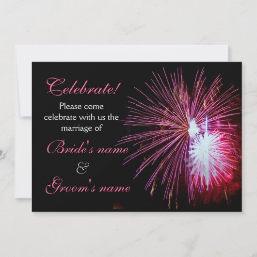 Celebration Wedding Pink 2 Kaart (Voorkant)