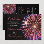 Celebration Wedding Pink Kaart (Voorkant / Achterkant)