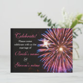 Celebration Wedding Pink Kaart (Staand voorkant)