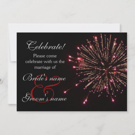 Celebration Wedding Red Kaart (Voorkant)