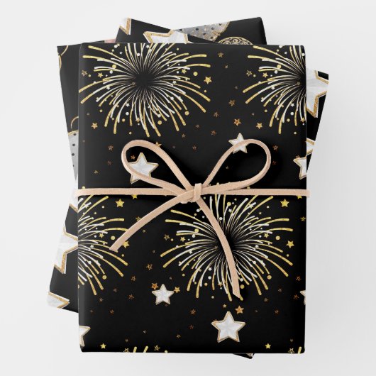 Celebration Wit Zwart Inpakpapier Vel (In situ)