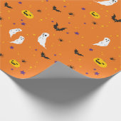 Celebrations Street - Halloween (oranje) Cadeaupapier (Hoek)