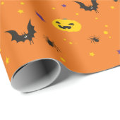 Celebrations Street - Halloween (oranje) Cadeaupapier (Rol Hoek)