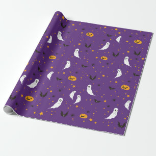 Celebrations Street - Halloween (paars) Cadeaupapier