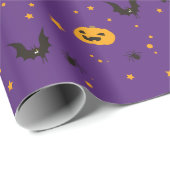 Celebrations Street - Halloween (paars) Cadeaupapier (Rol Hoek)