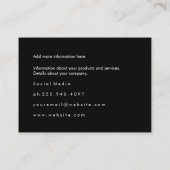 Celebratory Champagne Bottle Visitekaartje (Achterkant)