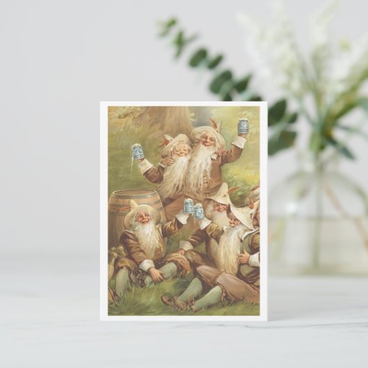 Celebratory Gnomen Briefkaart (Staand voorkant)