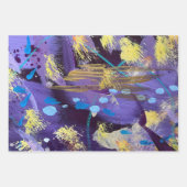 Celebratory Purple and Gold Inpakpapier Vel (Voorkant 2)