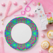 Celebrazione Mint Mauve Dinnerware Papieren Bordje (Feest)