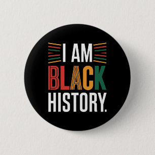 Celebreer Afro-Amerikaanse Geschiedenis Maand Afro Ronde Button 5,7 Cm