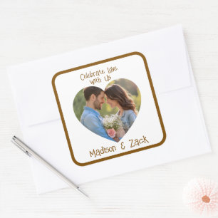 Celebreer liefde eigen FOTO Naam Vierkante Sticker