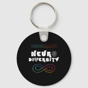 Celebreer Neurodiversiteit Regenboog Oneindigheid Sleutelhanger