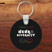 Celebreer Neurodiversiteit Regenboog Oneindigheid Sleutelhanger (Voorkant)