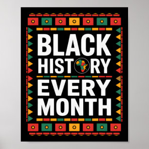 Celebreer zwarte geschiedenis elke maand Afrika VS Poster