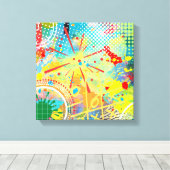 Celebrerende kleur canvas afdruk (Insitu (Houten vloer))