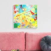 Celebrerende kleur canvas afdruk (Insitu (Woonkamer))