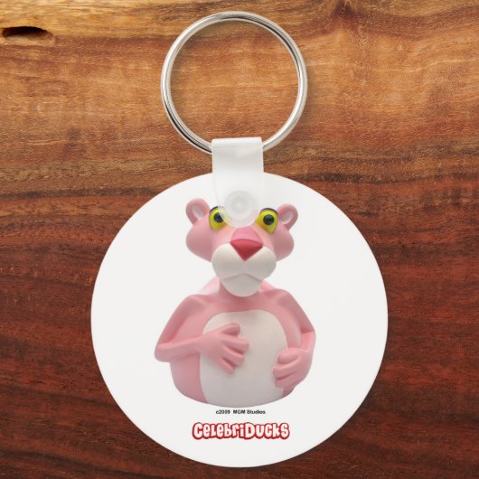 CelebriDucks Rubber Duck Pink Panther Sleutelhanger (Voorkant)