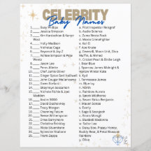 Celebrity Baby naamspel