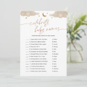 Celebrity Baby Name Twinkle Star Baby shower Game Kaart (Staand voorkant)