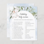 Celebrity Baby Names Boy Blue Baby shower Game (Voorkant / Achterkant)