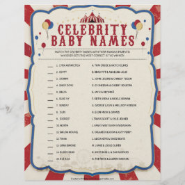 Celebrity Baby Names [Circus Theme] Briefhoofd