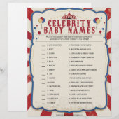 Celebrity Baby Names [Circus Theme] Briefhoofd (Voorkant / Achterkant)