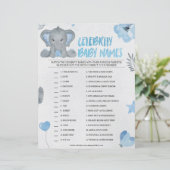 Celebrity Baby Names [Elephant [blauw] Baby Briefhoofd (Staand voorkant)
