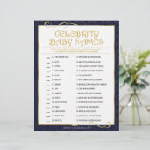 Celebrity Baby Names [Golden Blue] Briefhoofd (Staand voorkant)